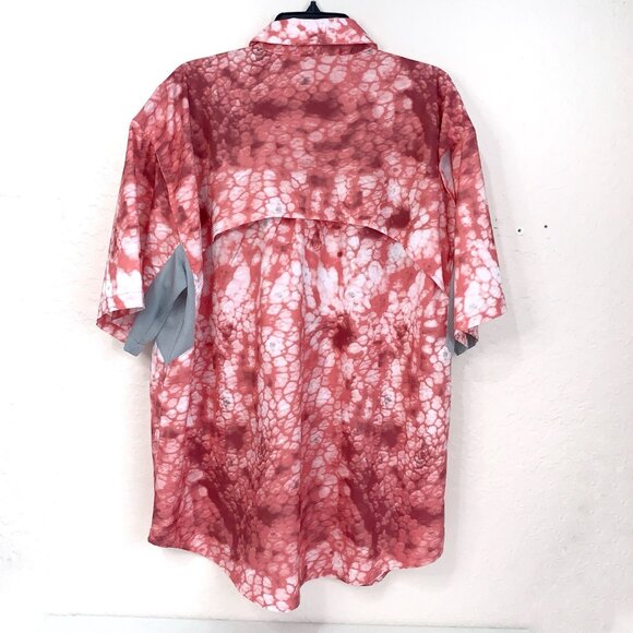 Reel Legends Mariner II Fishing‎ Shirt Mens XXL Orange Camo Vented Sun Protect - Picture 3 of 8